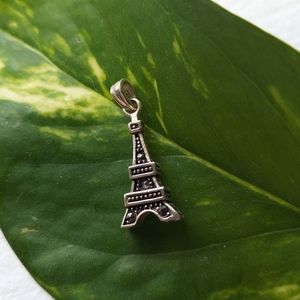 Eiffel Tower sterling silver necklace charm